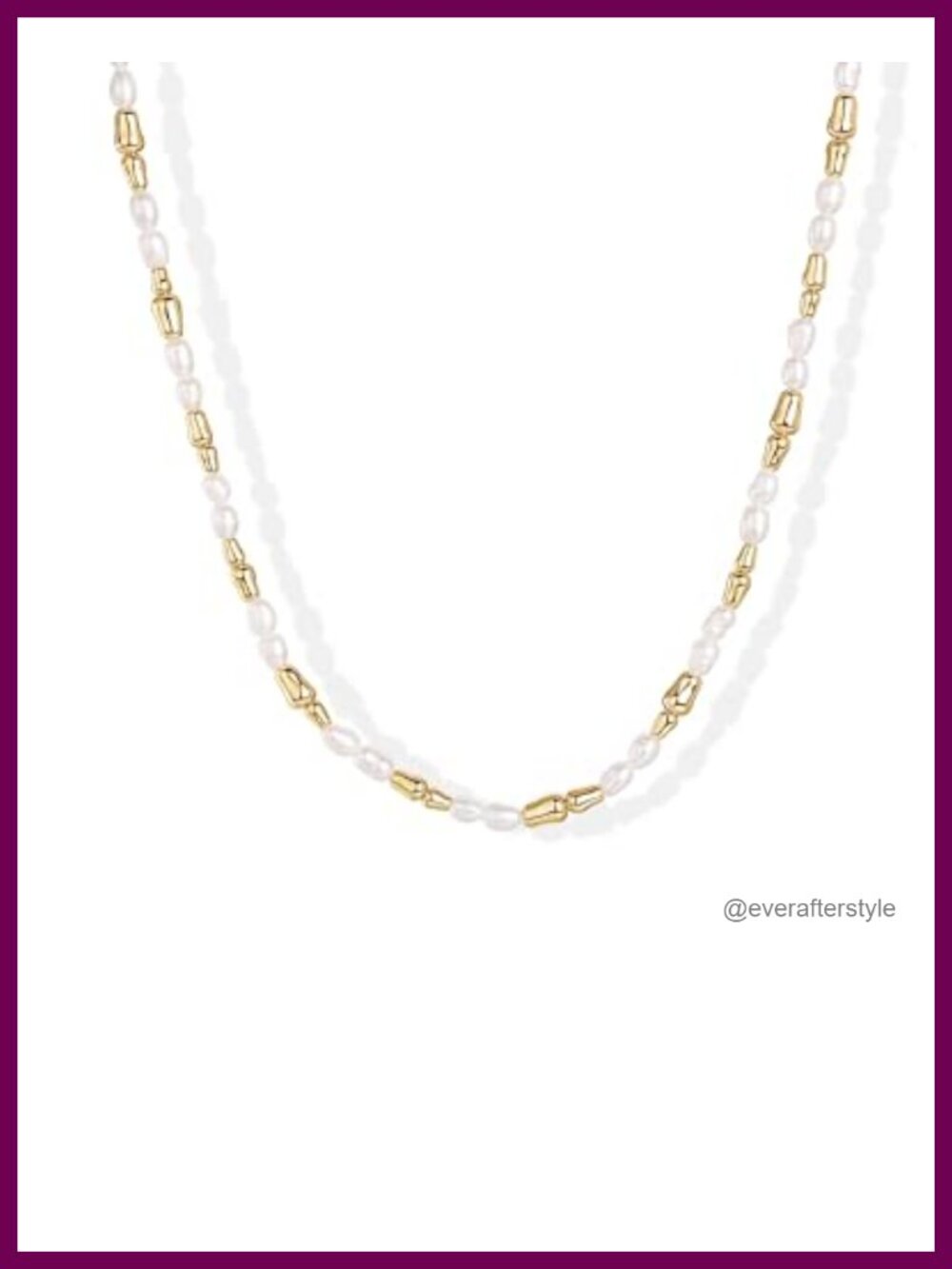 Gold Plated Freshwater Pearl Necklace Dainty Beaded Choker 16-18"